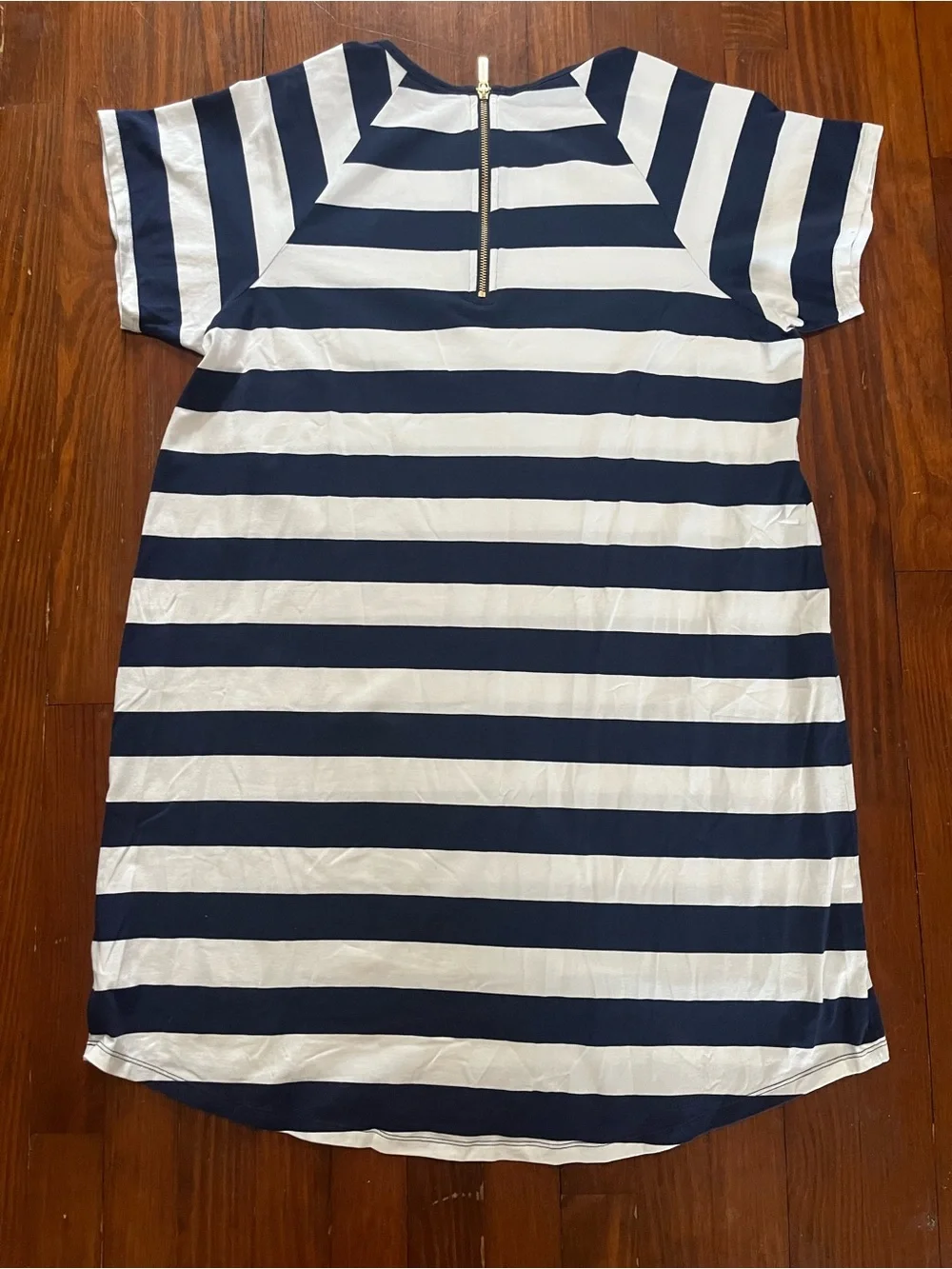 Michael Kors Navy & White Striped Short Sleeve Women’s Tee Shirt Dress